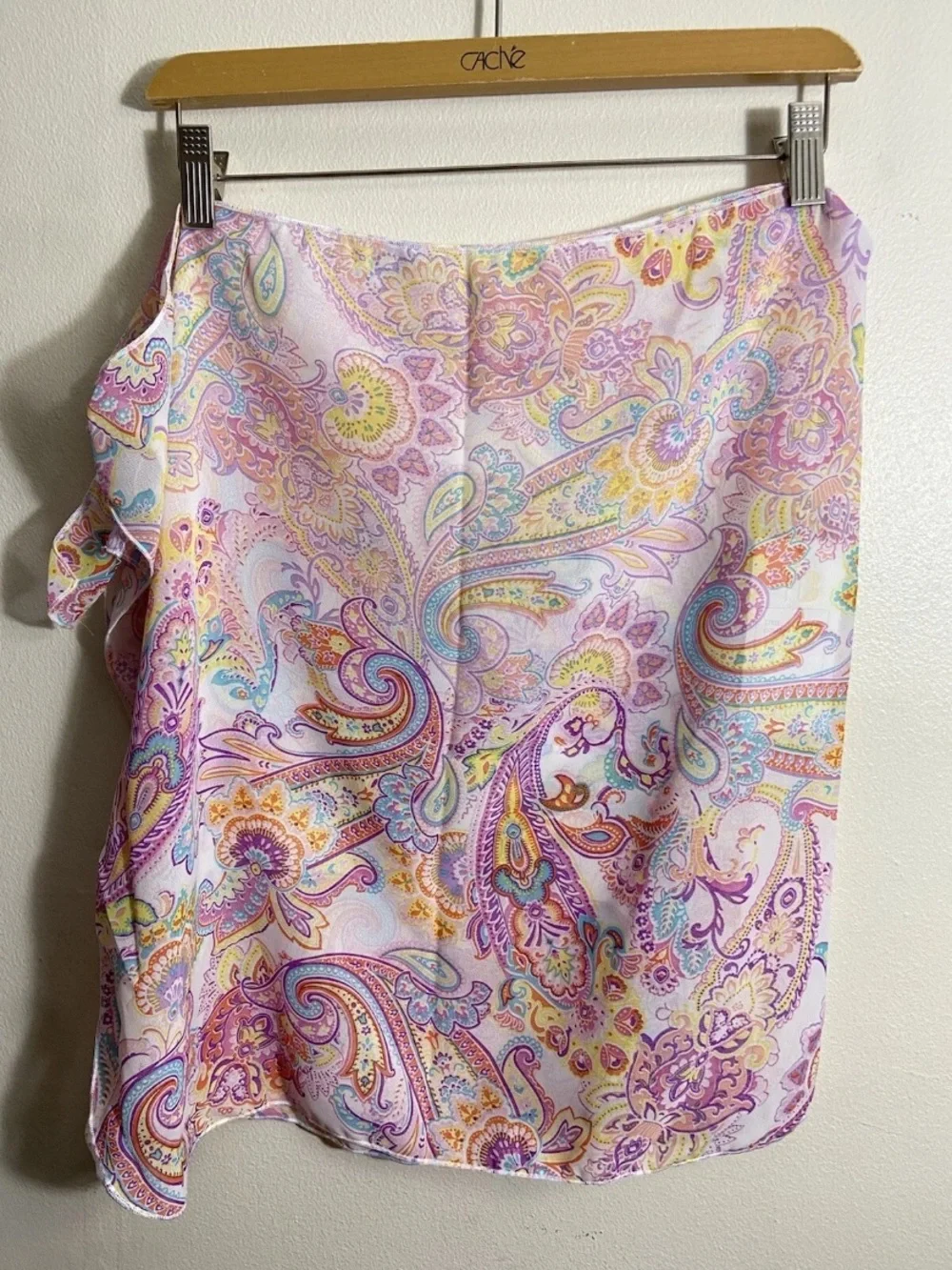 TiniBikini Pastel Paisley Print Beach Cover-Up — Pink, Lavender & Aqua